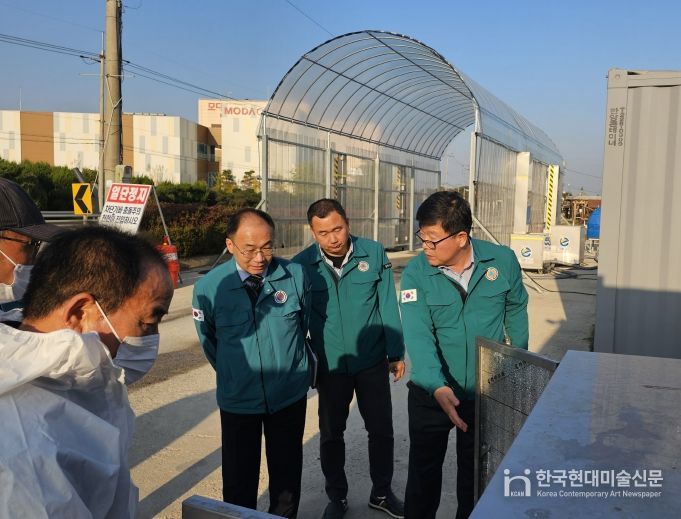 전북자치도, 김제 용지 밀집단지 가축방역 현장 점검