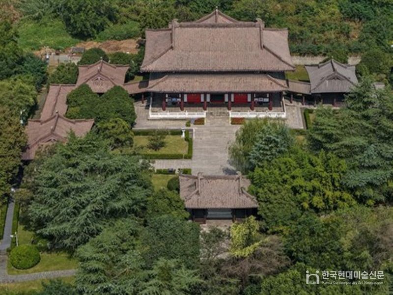 지난 13일 중국 양저우(揚州)시에 위치한 '최치원 기념관'을 드론으로 담았다. (사진/신화통신)