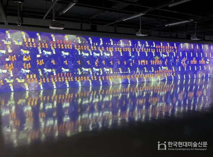 조선 제8대 왕 예종의 장례 행렬을 미디어아트로 복원한 ‘서오릉, 왕의 길’