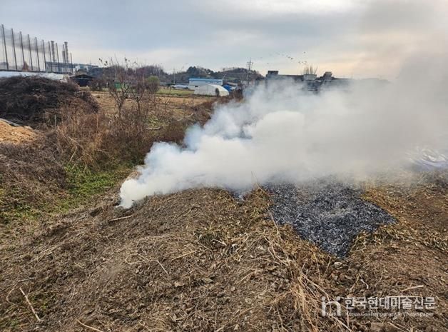 파주시, 운정신도시 외곽 불법소각 야간단속 실시