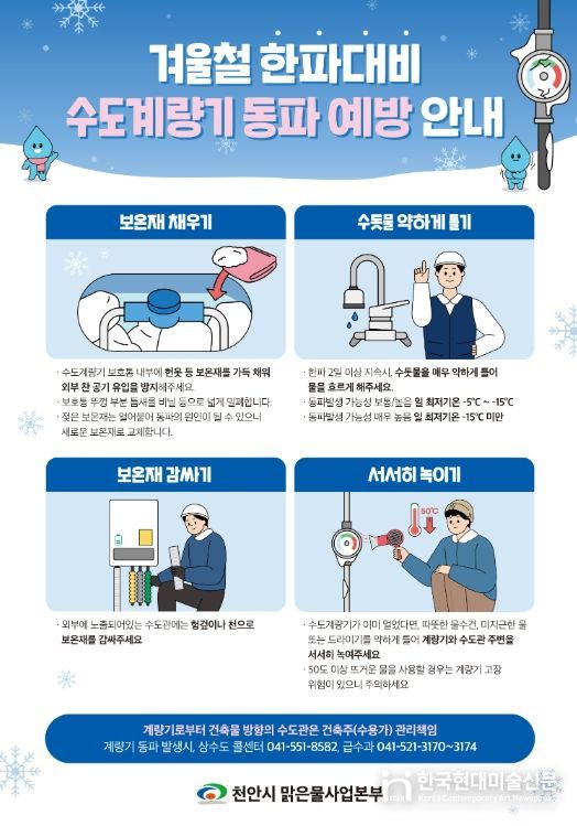 1. 겨울철 한파대비 수도계량기 동파예방 홍보문.