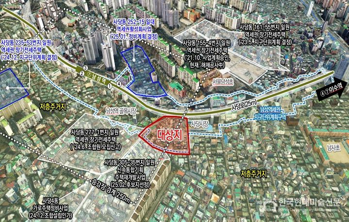 위치도 (동작구 사당동 318-99 일대)