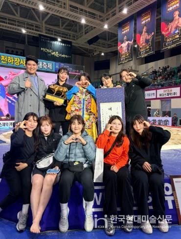 괴산군청 여자씨름단, 의성천하장사씨름대회서 매화급 우승 쾌거