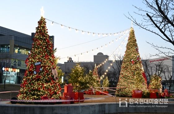 기장군, ‘오시리아 물음표 공원’ 겨울 야간 경관 조성…지역 상권 활력 기대