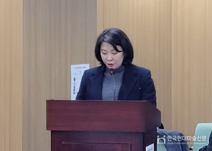 이은림 의원(도봉4·국민의힘)이 제333회 정례회 제7차 도시안전건설위원회에서 '상도교 동부간선도로 성수 방면 진입로 설치 요청에 관한 청원'에 대해 제안설명을 하고 있다.