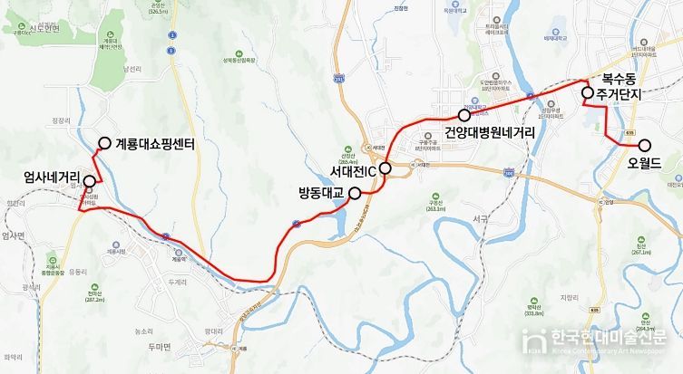 302번 시내버스 노선도