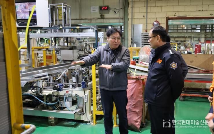 이도형 영동소방서장, 에넥스 황간공장 화재예방 현장행정 방문