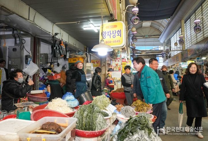 전통시장 방문 상인 격려 및 겨울철 화재예방 당부