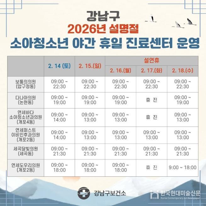 소아청소년 야간휴일 진료센터 운영