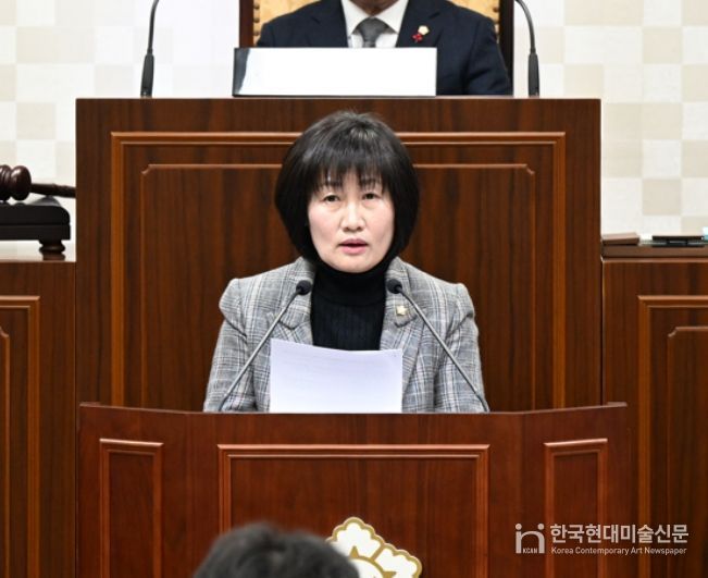 발언 중인 해운대구의회 최은영 의원(더불어민주당 중2, 좌2, 송정동)