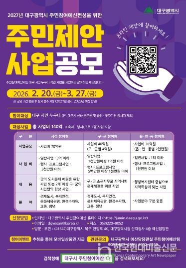 주민제안사업 공모 시작