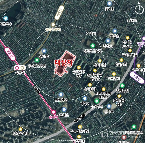 위치도(송파구 송파동 119번지 일대)