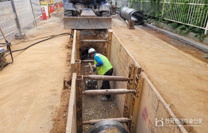 양천구, 노후 하수관로 정비 모습