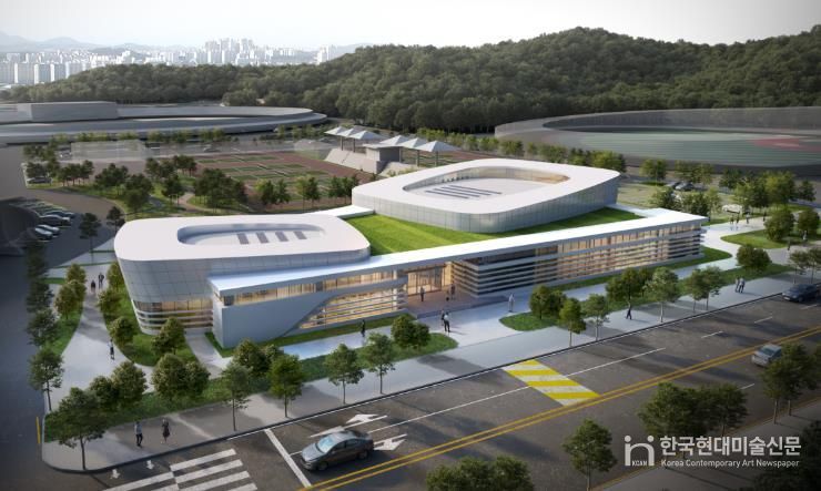 월명국민체육센터건축설계공모당선작(조감도)