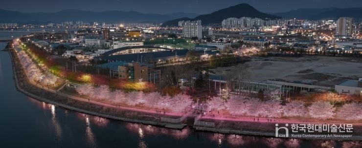 공지천 일원 야간경관 강화사업 조감도(전체 준공시)