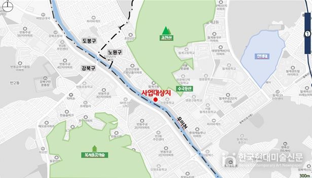 '서울 물빛나루 19호 노원 우이마루' 조성 위치도