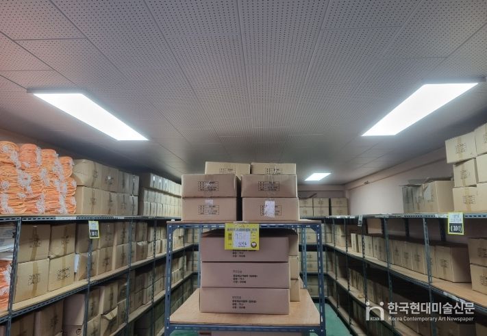 양양군이 비축 중인 종량제 봉투 재고 사진